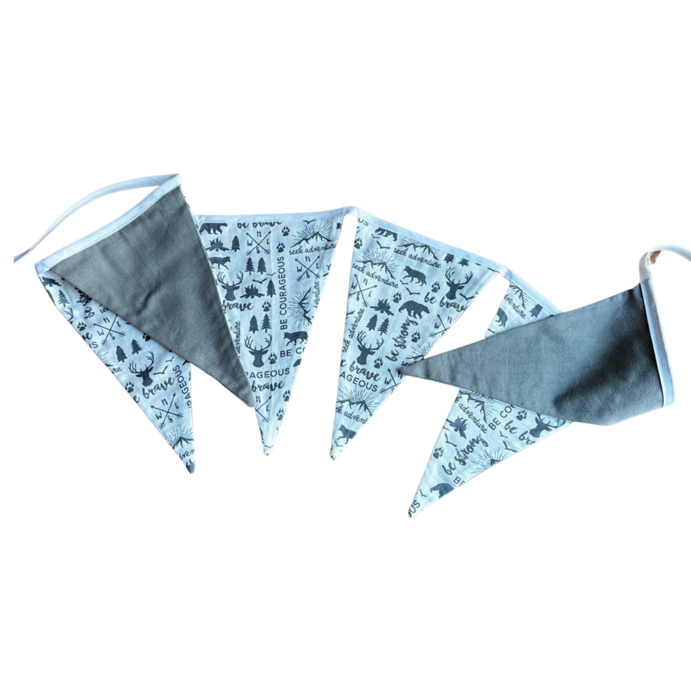 NWOT - Double sided cloth banner with quotes. Brave Courageous Strong Adventure.